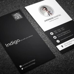 Home double sided vertical business cards