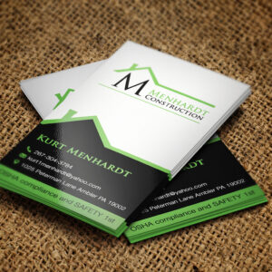 single sided vertical business cards